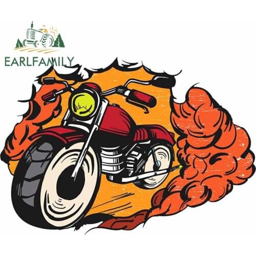 EARLFAMILY 13cm x 9.2cm for Motorcycle Biker Motorcyclist Bike Car Sticker Vinyl Scratch-proof Decoration Custom Printing Decal