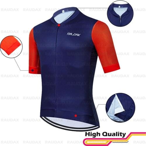Cycling Jersey Men Raudax Summer Short Sleeves Cycling T-shirt High Quality MTB Bicycle Cycling Clothing Breathable Bike Jerseys