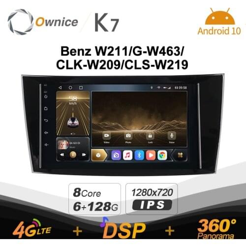 K7 Ownice 6G Ram 128G Rom Android 10.0 Car radio setero for Benz W211/G-W463/CLK-W209/CLS-W219 Auto Audio 360 Optical 5G Wifi