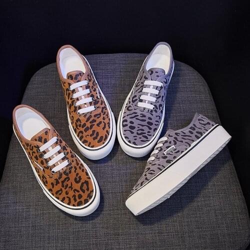 Leopard Plus Shoes Platform Vulcanized Sneakers New Arrival Flat Casual Zapatos