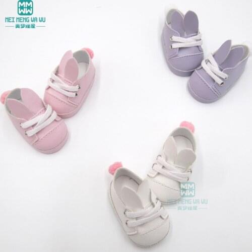 6.3cm*3cm dolls shoes fits16 Inch 40cm salon dolls Accessories Rabbit ear shoes