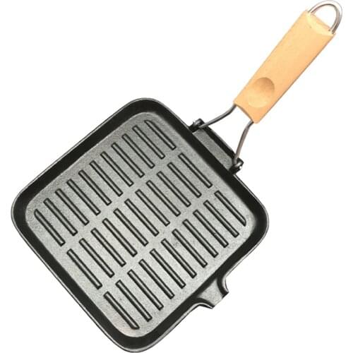 Square Frying Pan Griddle Nonstick Skillet Square Grill Plate Camping Cooker