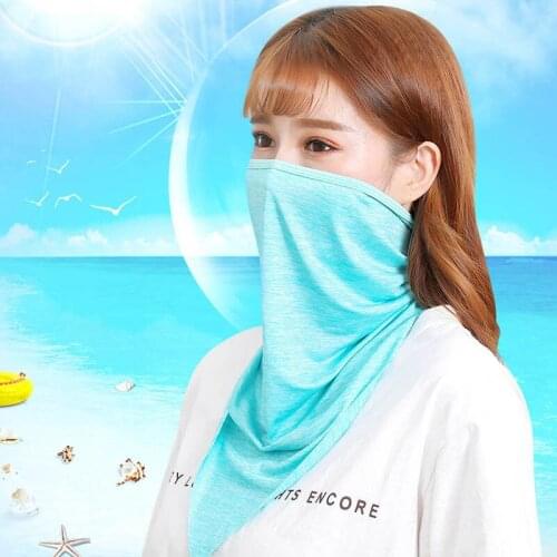 Multifunctional Square Towel Portable Ice Silk Mask Sports Sunscreen Keep Whitening Protection Neck Face Mask