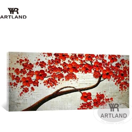 Wholesale Christmas decoration hand-painted canvas oil painting beautiful flowers for living room bedroom home decor Unframed