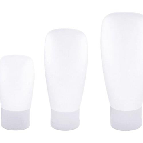 Portable Flexible Easy to squeeze Silicone Travel Bottle Facial Cleanser Shampoo Bath Bottles Container Leak-proof