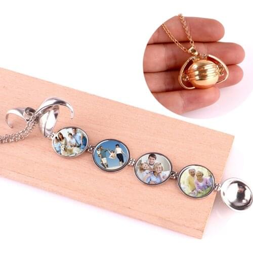 Expanding Photo Locket Necklace Pendant Choker Angel Wings Gift Jewelry Decoration Necklace Exquisite Ornaments Torque Pendant