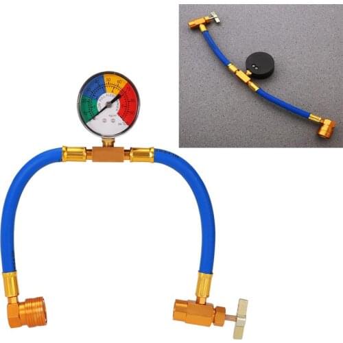 Air Conditioning Refrigerant Charging Hose With Gauge For Car Auto (1/2 Thread For American And Europe) A30