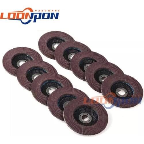 10pcs 60-320Grit Grinding Wheels Flap Grinding Wheels 100mm Angle Mill Discs Metal Plastic Wood Grinding Turning Tool
