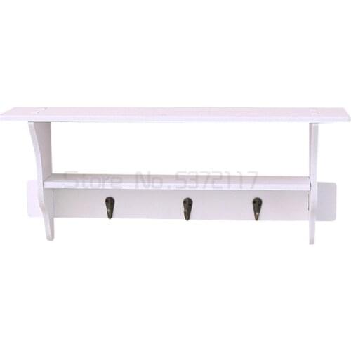 Modern simple wall shelf wall decoration creative partition wall pastoral word shelf hook shelf