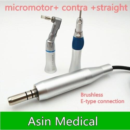Dental Lab Equipment Polisher Micromotor Hand piece Contra Angle And Straight High Speed 50 000rpm Electric Grinder Brushless