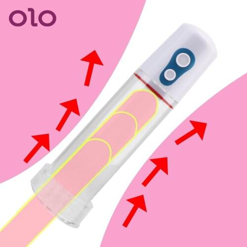 OLO Vacuum Dick Extender Sex Toys Increase Length Automatic Penis Enlargement Sex Toys for Men Vacuum Train Pump Penis Pump
