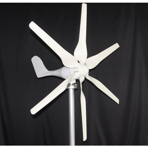 Wind Turbine Generator 800W 600W DC 12V 6 Blade with Controller for Marine RV Homes Industrial Energy