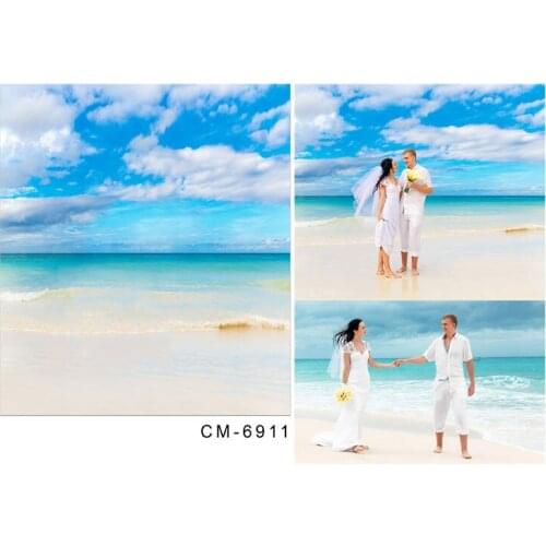 TR Photo Background Blue Sky Ocean Backdrop Beach Wedding Background 10x10 Real Nature Scenic Backgrounds For Photo Studio Props