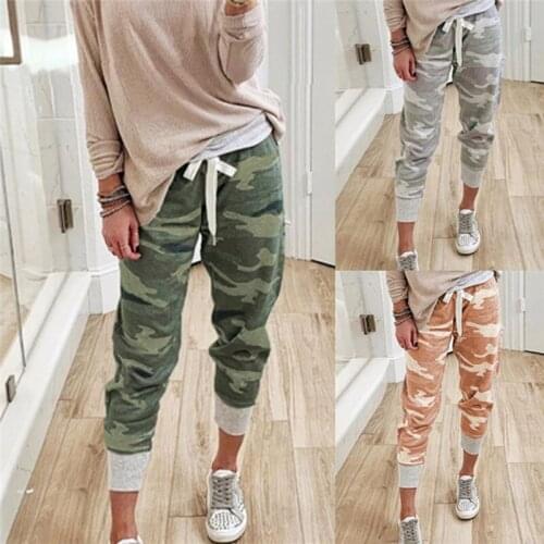 Women Camouflage Long Pants Camo Casual Summer Pants Military Army Combat Sports Running Fashion Clothes