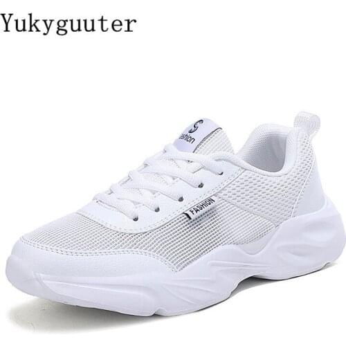 Women Sneakers Running Shoes Outdoor Sports Breathable Mesh Fashion Boots Knit Upper Female Walking Jogging Lace Up Flat