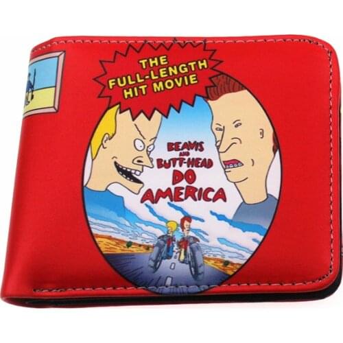 Beavis Butt-head America wallet short hand takes B&B coco film movie purse designer coin purse zipper