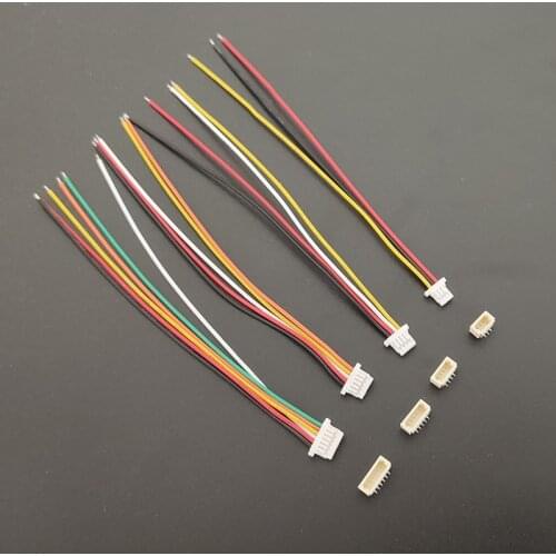 10 SETS Mini Micro SH 1.0 2Pin 3/4/5/6/12P JST Male & Female PCB Connector with Wires Cables 100MM