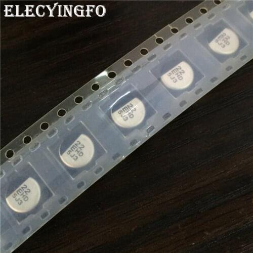 100pcs 22uF 25V22UF HD Series 6.3x5.8mm 25V22uF Chip type SMD Aluminum Electrolytic capacitor