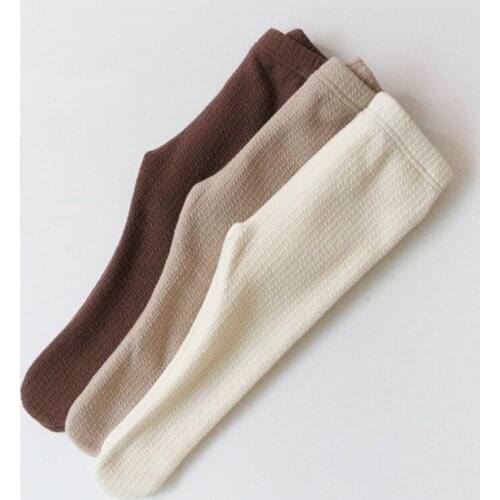 2021 Spring Newborn baby Pantyhose Thicked Warm Baby Gilrs Tights Children Stockings Solid Infant Baby Foot Leggings 3 Colours