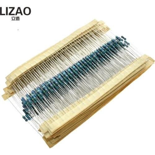 300 600 PCS /Set 1/4W Resistance 1% 30 Kinds Each Value Metal Film Resistor Assortment Kit resistors 100R 1K 47K 10K 100K 4K7