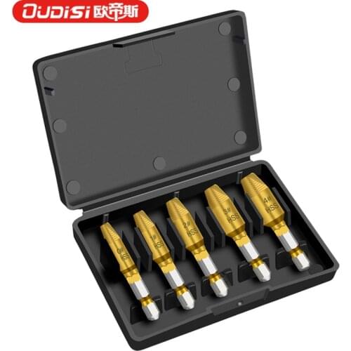 OUDISI 4/5pcs Damaged Screw Extractor Drill Bit Extractor Drill Set Broken Speed Out Bolt Extractor Bolt Stud Remover Tool