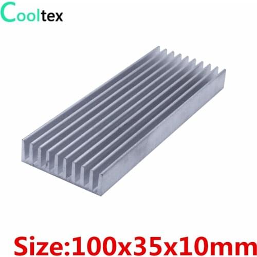 2pcs/lot) 100x35x10 Aluminum heatsink radiator heat sink cooler for chip LED integrated circuit Electronic cooling