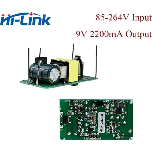 Free Ship 2pcs/lot Hi-Link 220V/110V to 9V 2200mA 20W step down power transformer AC DC converter module HLK-20M09L Open Frame