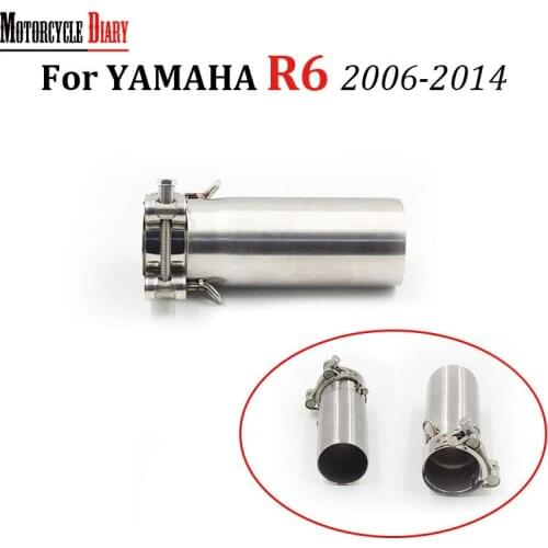 For YZF R6 2006-2014 Years 51mm Slip-On Middle Link Pipe Escape Moto Motorcycle Exhaust Modified Mobile Adapter Motorbike bike