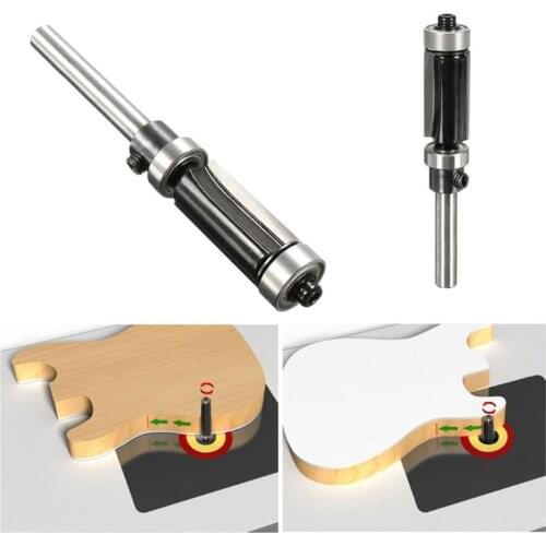 Flush Trim Router Bit Top & Bottom Bearing 1" H X 1/4'' Shank Woodworking Tool Drop Ship
