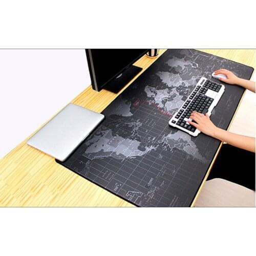 New World Map Speed Locking Edge Large Natural Rubber Mouse Pad Waterproof Game Desk Mousepad Keyboard Mat for Warcraft Dota LOL