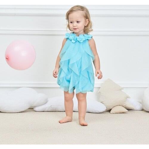 Newborn Baby Girl Jumpsuit 2021 Summer Dress Baby Sleeveless Lace Baby Birthday Dress Girl Clothes Children Cute Fashion Romper