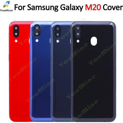 Housing For Samsung Galaxy M20 M205 Battery Back Door Cover Rear Case + Camera Replament For Samsung M20 Back Housing