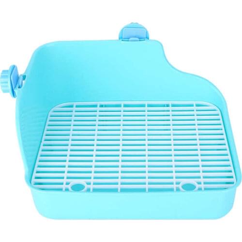 Rabbit Toilet Square Shape Pet Toilet Small Animal Toilet for Rabbit Chinchilla Guinea Pig Cage Hamster Bathroom Small Pet Cage