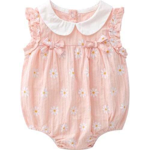 Little Daisy summer triangle ha clothing female sleeveless garment sweet bowknot bag fart baby climb clothes
