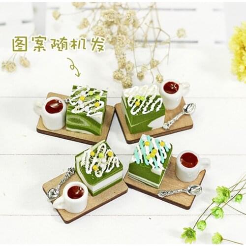 Dollhouse Miniature food 1/12 Mini Sponge Mousse Cake Pretend Play Mini Doll House Blyth Barbies Furniture Decoration Kitchen T