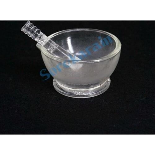 90mm I.D Apothecary Solid Glass Pestle and Mortars Bowl Set Grinding Mill Tool