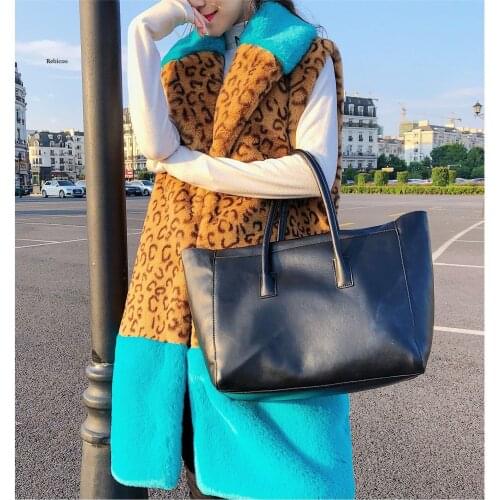 Womens coat winter new fur warm shoulder imitation fur medium length velveteen warm leopard print fashion fur vest