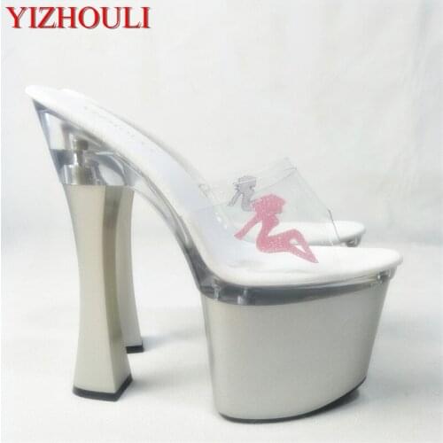 Sexy pose new club princess, 18 cm tall and cool, thick and super thick waterproof platform women Dance Shoes
