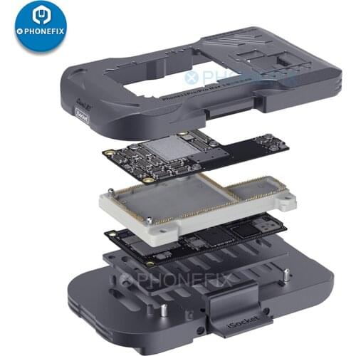 Qianli Isocket Jig Testing Fixture for iPhone11/11PRO/PRO Max Motherboard Layered Test Frame Main Board Function Testing Fixture