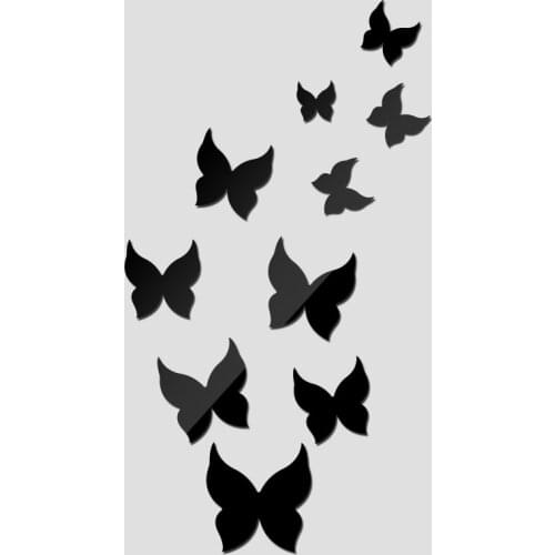 Sale Pattern promotion europe package acrylic butterfly combination 3d mirror wall stickers household room