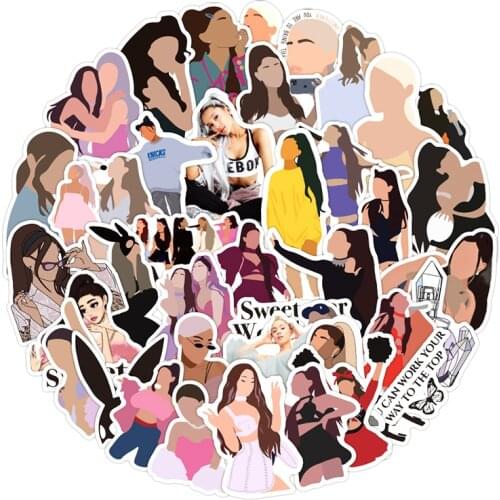 10/30/50pcs/pack Singer Ariana Grande Stickers Lable For Notebook Motorcycle Skateboard Computer Mobile Phone Decal Cartoon Cars
