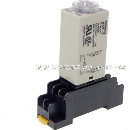 Power On Time Delay Relay Timer 0.1-1S DPDT 8Pins&Socket 12VDC