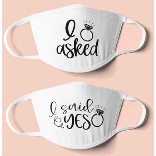 I Asked I Said Yes Engagement Announcement Wedding couple His Hers Bridal Shower Newlywed decoration Bride To Be Gift Photo prop