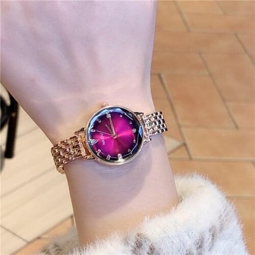 2019 Hot Wathes Women Luxury Dial Bracelet Quartz Clock Fashion Metal Silver Belt Fashion Creative Dress Watches For Ladies Gift