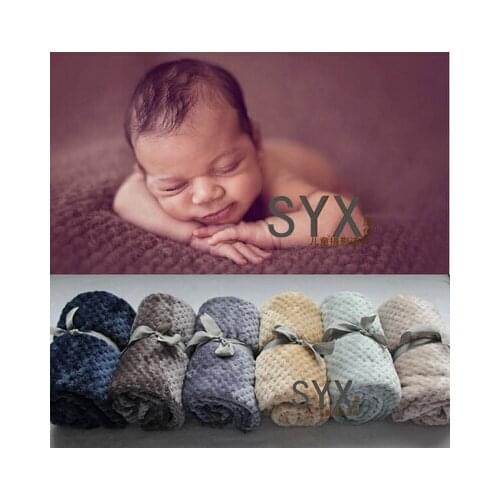 100cmX70cm) Baby Posing Backdrop Super Soft Fur Blanket Newborn photography props Does not include ribbon