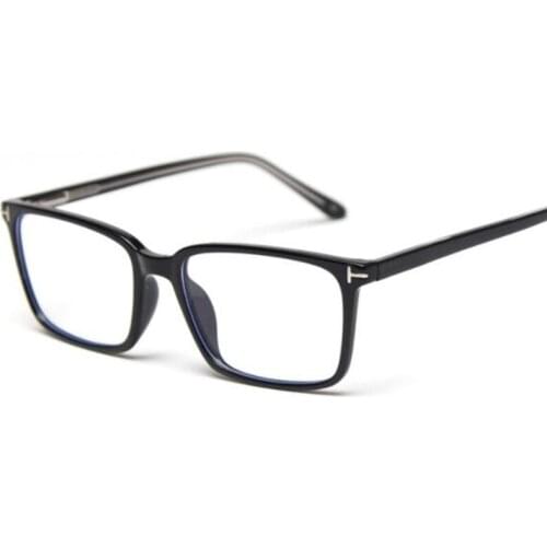 2021 Brand Transparent Square Glasses Frame Men Optical Spectacles Ordinary Clear Lens Glasses Women Fashion Eyeglasses T Letter