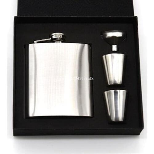 26pcs Stainless Steel Whisky Bottle Wine Hip Flask 7oz Travel Silver Whisky Alcohol Bottles