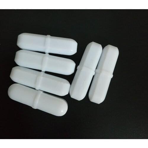 B8*25 MM 10pcs PTFE Magnetic Stirrer Mixer Stir Bar With Pivot Ring White Color