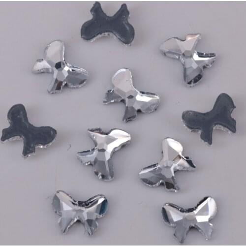 Lead Free High Quality 5.5x7mm, 7x9mm New Butterfly Crystal Flat Back Hotfix Rhinestones / Iron On Flat Back Crystals