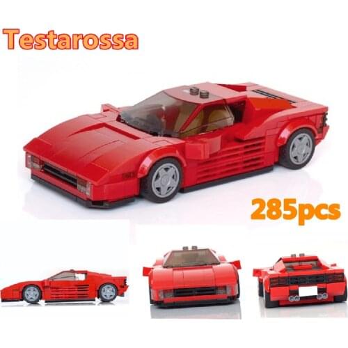 In Stock 3696PCS HighTechSupercar Model Testarossa Fit MOC-57875 HighTechModel Roadsters Building Blocks Bricks Toys Kids Gifts